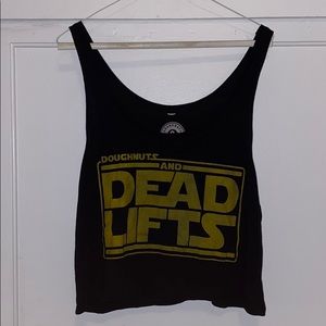 OG Star Wars Doughnuts & Deadlifts crop top